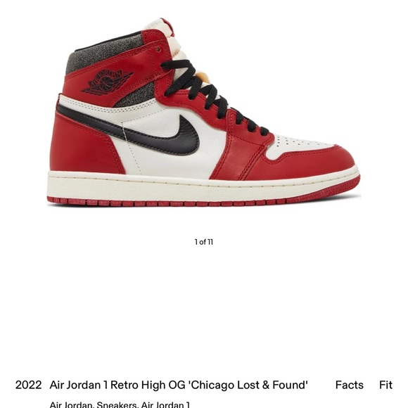 Air 1 retro Chicago high OG lost and found - Picture 3 of 3